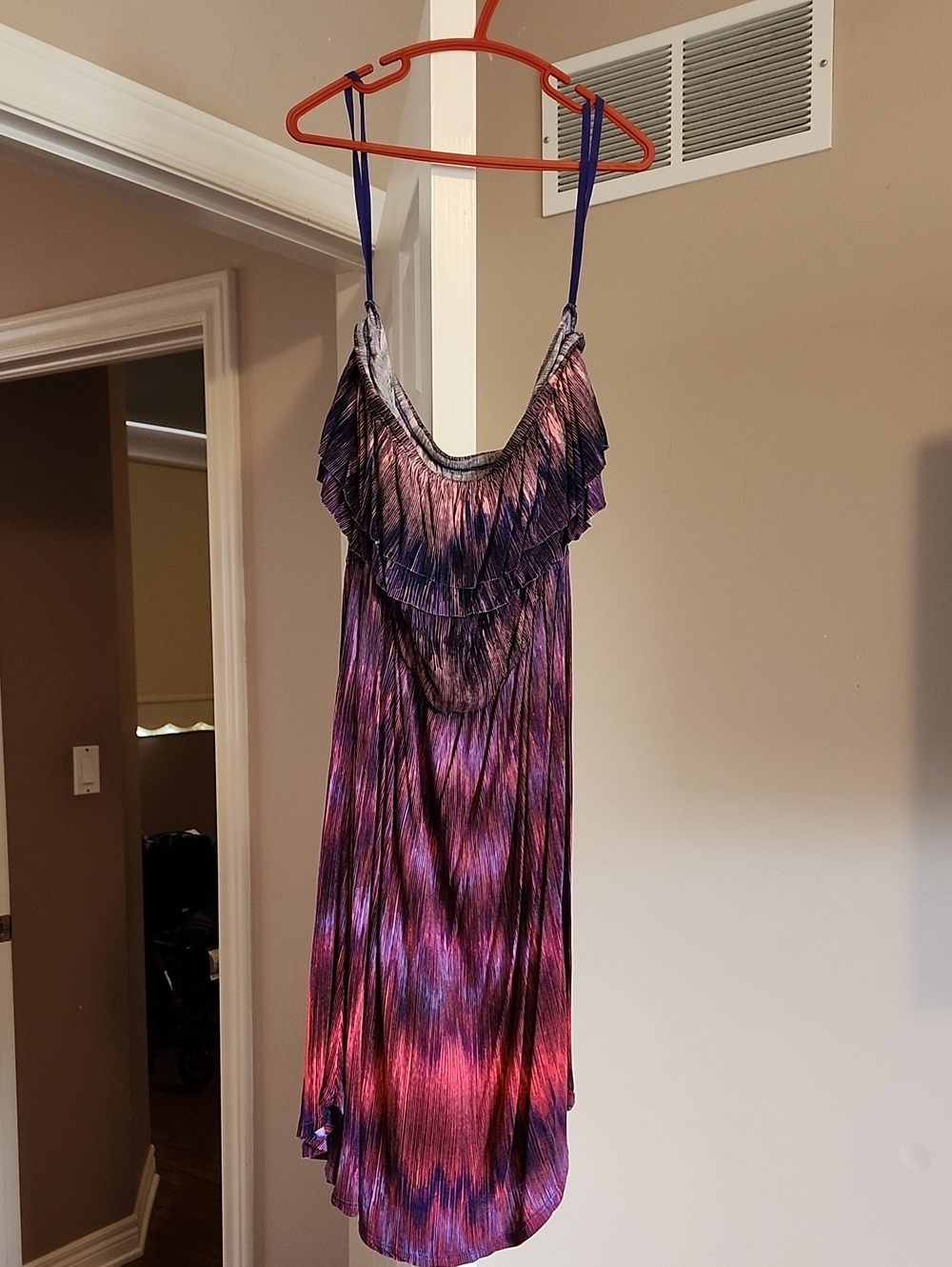 Garage Women's Multi-Color Ruffled Swim Coverup Dress